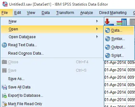 spss import text 01