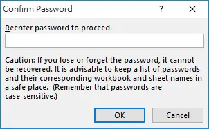 Excel add password to workbook 04