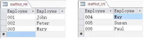Use UNION and UNION ALL in Access Query 01