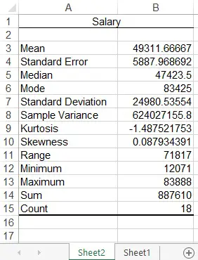 Excel Descriptive Statistics 04