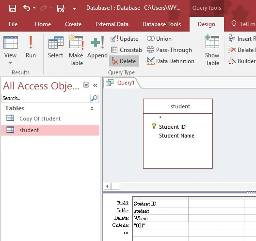 Access VBA Delete Table Records With SQL Using DoCMD RunSQL Method